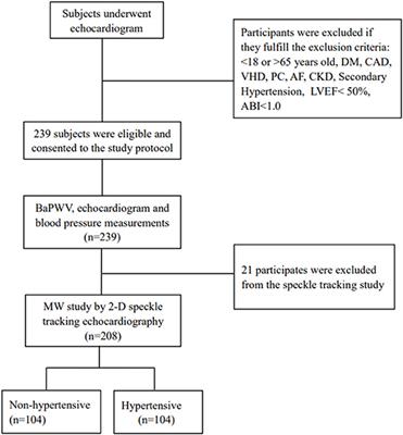 Impact of Brachial-Ankle Pulse Wave Velocity on Myocardial Work by Non-invasive Left Ventricular Pressure-Strain in Non-hypertensive and Hypertensive Patients With Preserved Left Ventricular Ejection Fraction